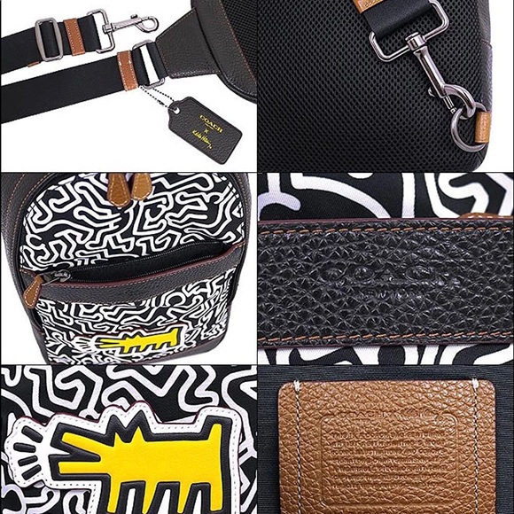 COACH X Keith Haring DOG Leather Backpack F11705